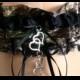 Mossy Oak Black Camouflage Wedding Garter Set, Bridal Garter Set, Camo Garter, Keepsake Garter, Garters