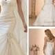 Embellishment Sweetheart Neckline Asymmetrical Ruched Fit and Flare Wedding Dresses