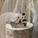 Owls wedding cake topper-fall wedding-Barn owls cake topper-Rustic cake topper-Rustic wedding-OWLS