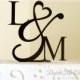 Wedding Cake Topper - First Initials Cake Topper - Heart Cake Topper-Personalized Monogram Letter Cake Topper - Mr and Mrs - Bride and Groom