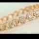 Rose Gold Bracelet - Rose Gold Wedding Bracelet - Tennis Bracelet - Bridesmaid Jewelry -  Rose Gold Bridal Bracelet - Vintage Bridal Jewelry