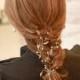 Bridal Hair Vine - Custom Pearl Choices, Silver Leaf, Silver Wire, Wedding Hair Accessory, Free Shipping
