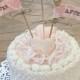 Gold Paint Dipped Cake Toppers Pennant / Flag / Drink Stirrer / Cocktail Stirrer / Cupcake Pick - Happily Ever After - Lace - set of 3