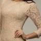 Beige Dress Sexy.Evening Lace Dress.Fitted Dress Formal.Gift for Her.