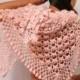 Pink Crochet Shawl, Bridal Shrug Shawl Bolero, Triangle Mohair Shawl, Bridal Wrap, Loop Scarf, Shrug, Gift For Her Romantic Wedding Cover Up