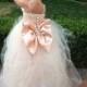 Flower Girl Dress - Lace Dress - Girls Lace Dress - Big Bow Dress - CAPRI DRESS - (FULL) Wedding Dress By Isabella Couture