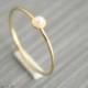 14k pearl solid gold ring, engagement ring, wedding ring, gold pearl ring, Handmade