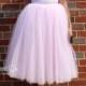 Clarisa Blush Pink Tulle Skirt - Tea Length