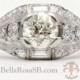 1.55tcw Old European Cut Diamond Accent Diamonds Platinum Art Deco Vintage Engagement Ring Bridal Estate Original EGL Certificate