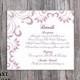 DIY Wedding Details Card Template Editable Word File Download Printable Purple Details Card Lavender Details Card Elegant Information Cards