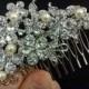 Bridal Hair Comb, Floral Headpiece, Pearl Crystal Hair Jewelry, Woodland Wedding, BLOSSOM