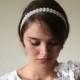 Lace Headband, Rhinestone Embroidered Lace Hairband, Bridal hair, Bridesmaid Headpiece, Beadwork, ReddApple, Fast Delivery
