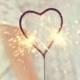 Heart Shaped Sparklers/ Heart Sparklers/ Wedding Sparklers/ 90 Second Sparklers/ Sparklers for great photos/ 6 PCS per pack