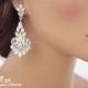 Crystal bridal earrings art deco vintage style 1920s bridal jewelry wedding jewelry rhinestone chandelier earrings marquise crystals 1261