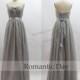 2015 Cheap Women Chiffon Gray Long Bridesmaid Dresses/Prom Dress/Long Party Dress/Evening Gown/Custom Made 0338