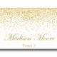Printable Wedding Place Cards - Gold Wedding - Gold Sparkles - DIY Wedding - INSTANT DOWNLOAD - Microsoft Word