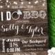I DO BBQ Invitation, Wood Background, Printable Digital Invitation, A103