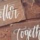 Better Together Chair Signs, Rustic Wooden Wedding Signs, Photo Prop Signs, Bridal Gift, Keepsake Gift, Mr and Mrs