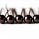 Chocolate Brown Pearl Hair Pins. Set of 5, 8mm Swarovski Crystal Pearls. Bridal Hair Accessories. Wedding Hair Accessories.