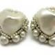 Art Deco Pearl Earrings - Louis Rousselet, France, Faux Pearl Beads, French Couture Designer Costume Jewelry