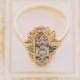 Geometric Gold Art Decor Wedding Ring