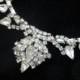 Rhinestone Necklace - Jewels by Julio, Bridal, Wedding, Costume Jewelry, Clear Rhinestones