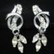 Coro Earrings - 1950s Clear Rhinestone Silver Tone Costume Jewelry Clips