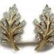 Trifari Rhinestone Earrings - Leaf, Bridal Wedding Costume Jewelry
