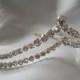 Handmade diamante double wishbone wedding bridal tiara