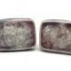 Crackle Glass Ceramic Cuff Links - Glass Inlay Mens Accessories Cufflinks