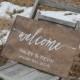 Welcome to Our Wedding Sign, Personalized Wedding Sign, Rustic Wooden Wedding Sign Wild Oaks
