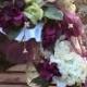 17 Pc Real Touch Rose Cascading Silk Bridal Bouquet / Complete Wedding Flower Set / Silk Wedding Flowers / Eggplant Wedding Flowers