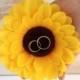 Sunflower Ring Pillow Alternative Ring Holder Ring Bearer Wedding Rings Rustic Wedding pillow