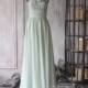 2015 Dusty Shale Bridesmaid dress, One Shoulder Wedding dress, Long Chiffon Rosette dress, Backless A Line Maxi dress floor length (F082)
