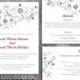 DIY Wedding Invitation Template Set Editable Word File Instant Download Printable Invitation Floral Wedding Invitation Bird Invitation