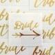 Ready-to-Ship bride tribe - set of 16 - temporary GOLD tattoo - 2" x 2" - bachelorette bridal party favor-bridesmaid tattoo-hen party