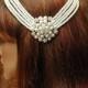 Wedding Pearl Headpiece, Bridal Hair Jewelry, Boho Hair Chain Accessory, Wedding Headband, Pearl Hair Jewelry, Bridal Hair Accessories
