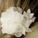 Pure Silk Bridal HairPiece Wedding Fascinator, Wedding Hairpiece, Wedding Hair Piece, Flower Bridal Hair Clip, Wedding Hair Accessory