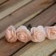 Peach rose  flower hair clip, wedding hair clip, bridal hair clip, Pink flowers Wedding clip, wedding hair accessories, Bridesmaid Hair