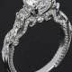 Platinum Verragio INS-7074R Braided 3 Stone Engagement Ring