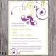 DIY Wedding Invitation Template Editable Word File Instant Download Printable Purple Invitation Green Invitation Elegant Floral Invitation