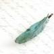 Feather Bobby Pin Verdigris Patina Nature Hair Accessories Teal Blue Turquoise Brass rustic woodland hair pins Garden Wedding Hair Slides