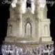 Cinderella Castle Cake Topper Wedding Fairytale with Swarovski Crystals and Rhinestones LIGHTED