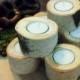 TREASURY ITEM - (18)  White Natural Birch Tea Light Candleholder -Tree branch candles -  Rustic Wedding decor - Home decor