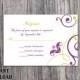 DIY Wedding RSVP Template Editable Word File Download Rsvp Template Printable Purple RSVP Card Green Rsvp Card Template Elegant Rsvp Card