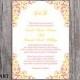 DIY Wedding Invitation Template Editable Word File Instant Download Printable Coral Invitation Pink Yellow Invitation Elegant Invitation