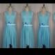 Summer day Multi Way Bridesmaid Dress Infinity Dress Baby Mint Blue Short Knee Length Wrap Convertible Dress Wedding Dress Evening Dresses
