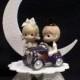 Classic Car  w/ Precious Moments Figurines Wedding Cake Topper Hot ROD Racing 1 of a kind!