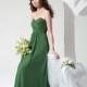 Beautiful Sheath Green Chiffon Sweetheart Wrinkle Bridesmaid Dress Nz