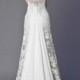 White Lace A-Line Wedding Dress, Scoop Neck, Beach Wedding Dress, Destination Wedding, Custom Made